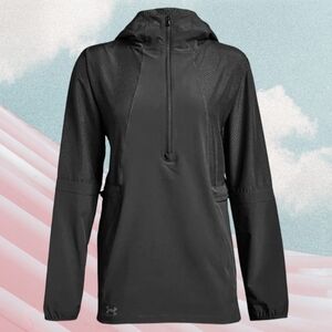 UNDER ARMOUR Women's Graphite Squad Woven 1/2 Zip Jacket Size Medium